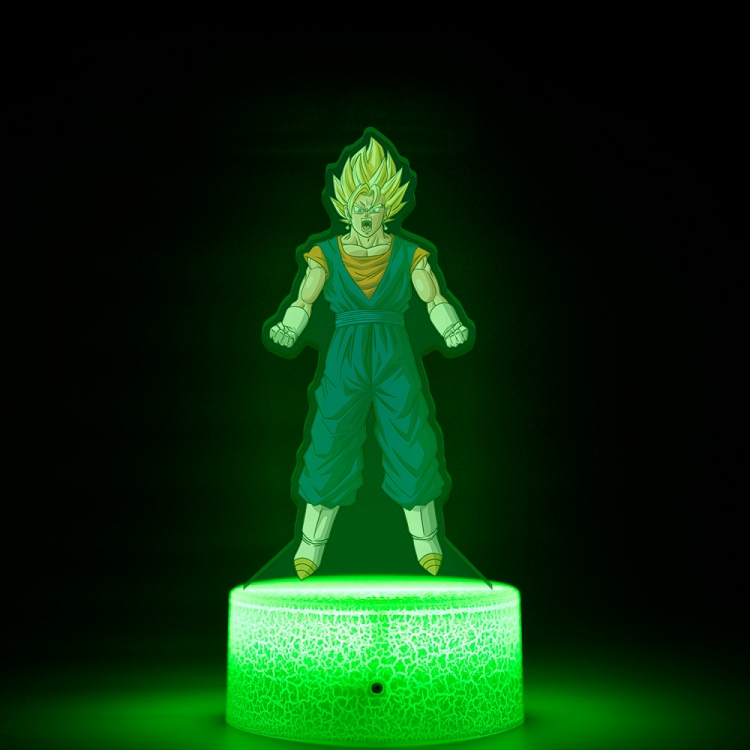 DRAGON BALL Acrylic Night Light 16 Color-changing USB Interface Box Set 19X7X4CM white base