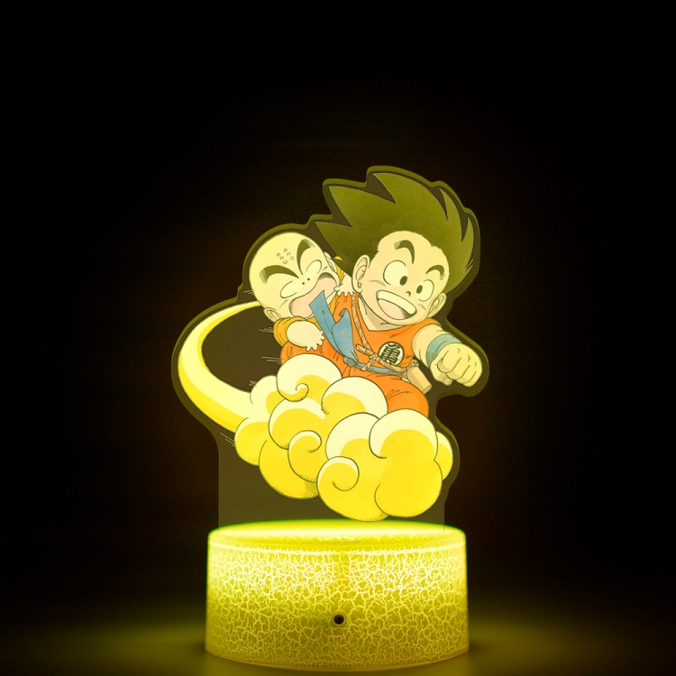 DRAGON BALL Acrylic Night Light 16 Color-changing USB Interface Box Set 19X7X4CM white base