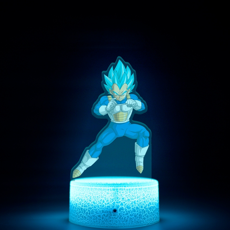 DRAGON BALL Acrylic Night Light 16 Color-changing USB Interface Box Set 19X7X4CM white base