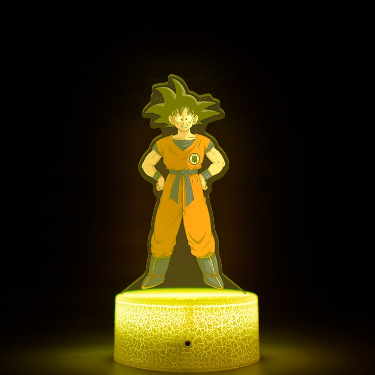 DRAGON BALL Acrylic Night Light 16 Color-changing USB Interface Box Set 19X7X4CM white base