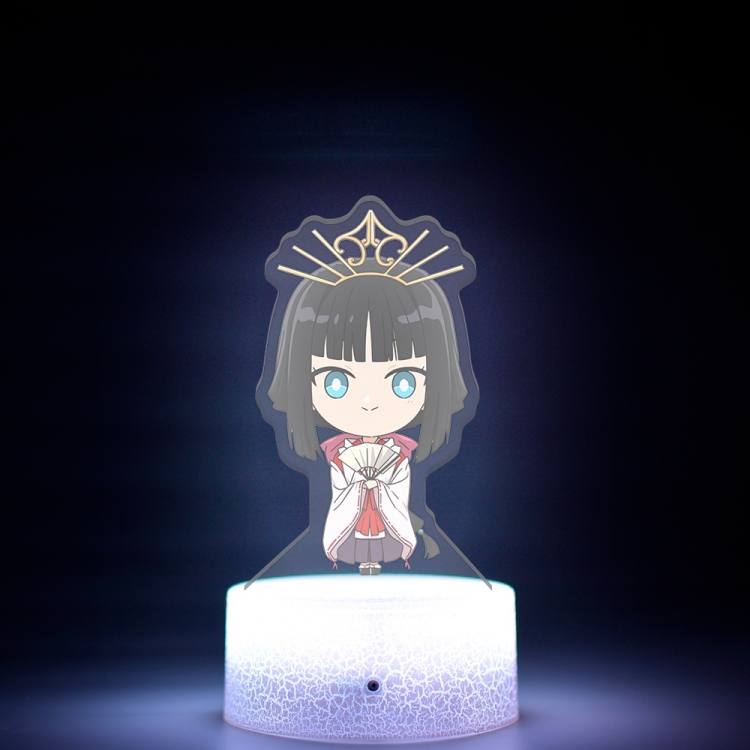 The Elusive Samurai q-version Acrylic Night Light 16 Color-changing USB Interface Box Set 19X7X4CM white base