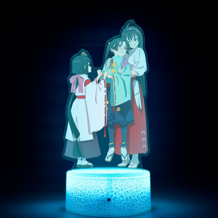 The Elusive Samurai Acrylic Night Light 16 Color-changing USB Interface Box Set 19X7X4CM white base