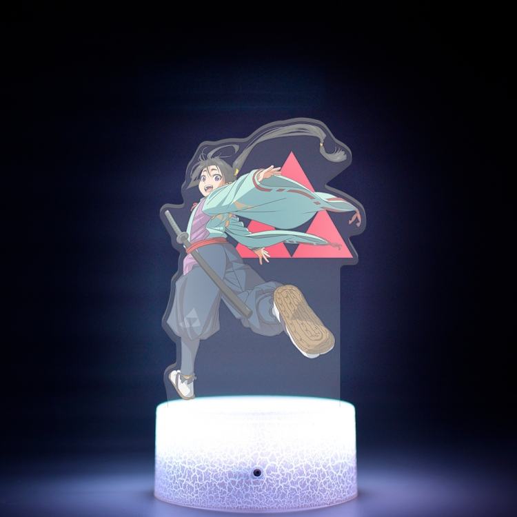 The Elusive Samurai Acrylic Night Light 16 Color-changing USB Interface Box Set 19X7X4CM white base