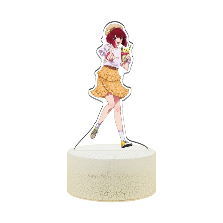 Oshi no ko Acrylic Night Light 16 Color-changing USB Interface Box Set 19X7X4CM white base