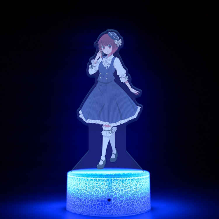 Oshi no ko Acrylic Night Light 16 Color-changing USB Interface Box Set 19X7X4CM white base