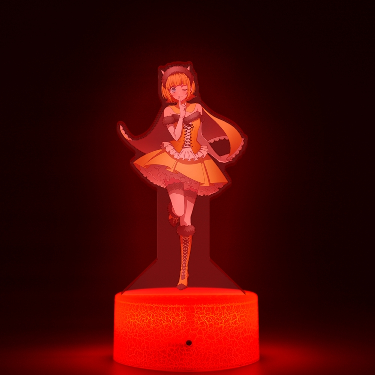 Oshi no ko Acrylic Night Light 16 Color-changing USB Interface Box Set 19X7X4CM white base