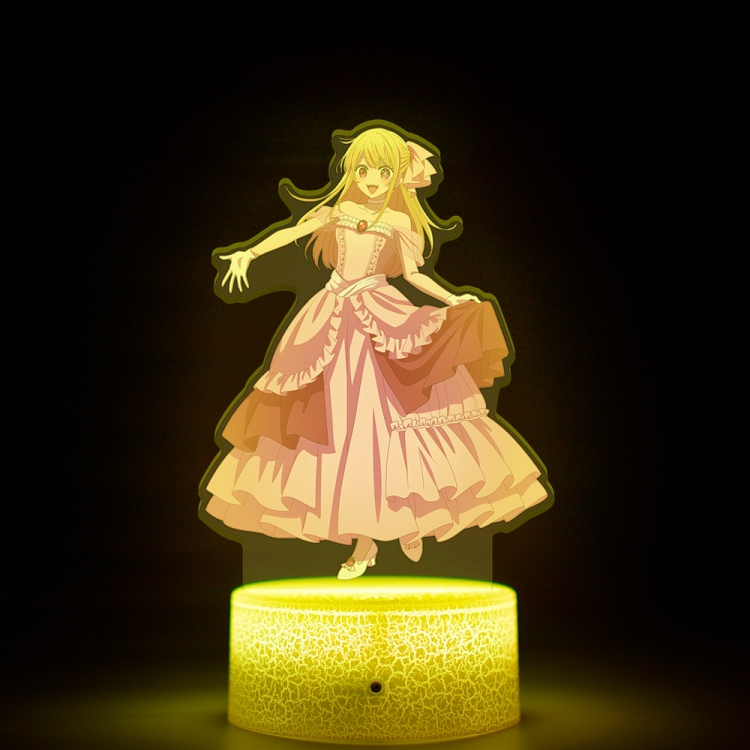 Oshi no ko Acrylic Night Light 16 Color-changing USB Interface Box Set 19X7X4CM white base