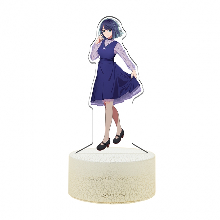 Oshi no ko Acrylic Night Light 16 Color-changing USB Interface Box Set 19X7X4CM white base