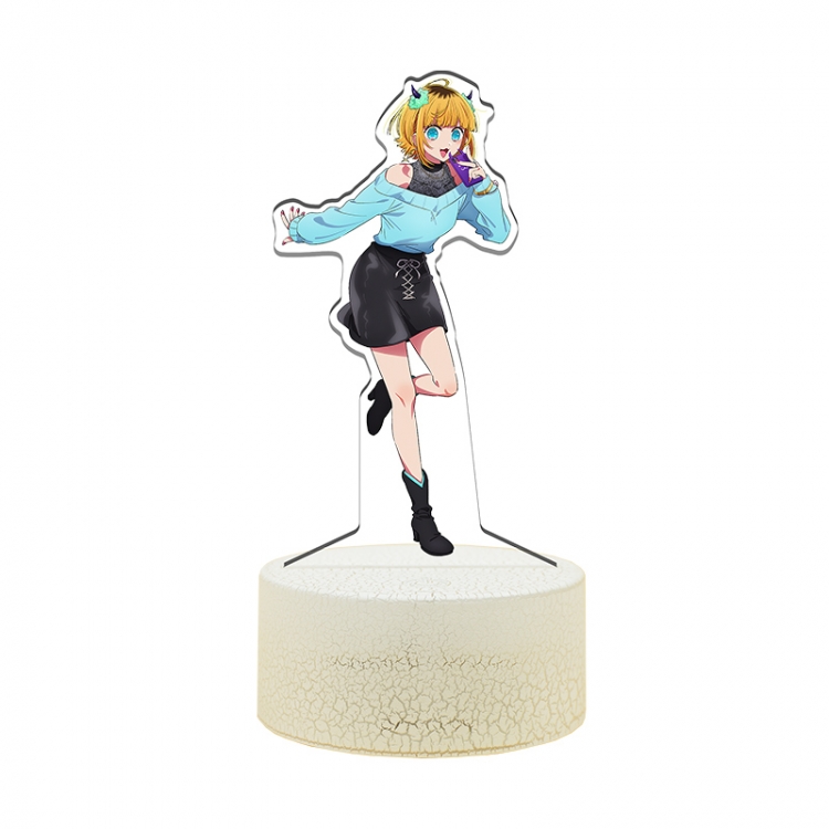 Oshi no ko Acrylic Night Light 16 Color-changing USB Interface Box Set 19X7X4CM white base