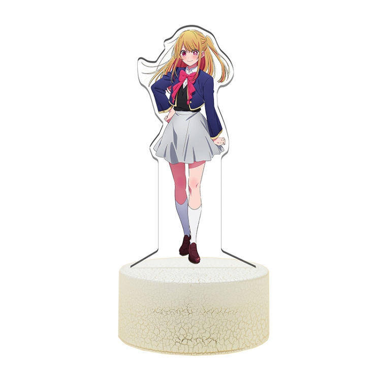 Oshi no ko Acrylic Night Light 16 Color-changing USB Interface Box Set 19X7X4CM white base