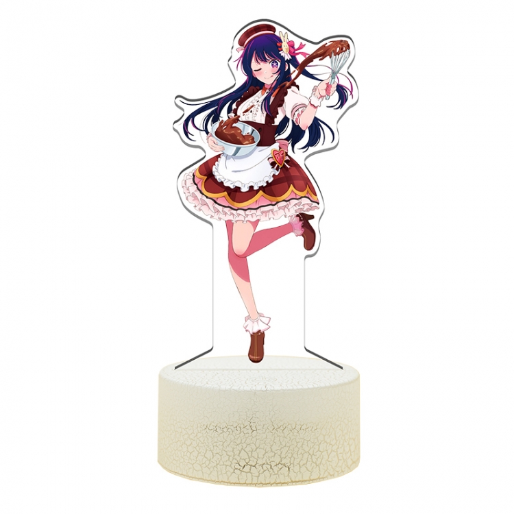 Oshi no ko Acrylic Night Light 16 Color-changing USB Interface Box Set 19X7X4CM white base