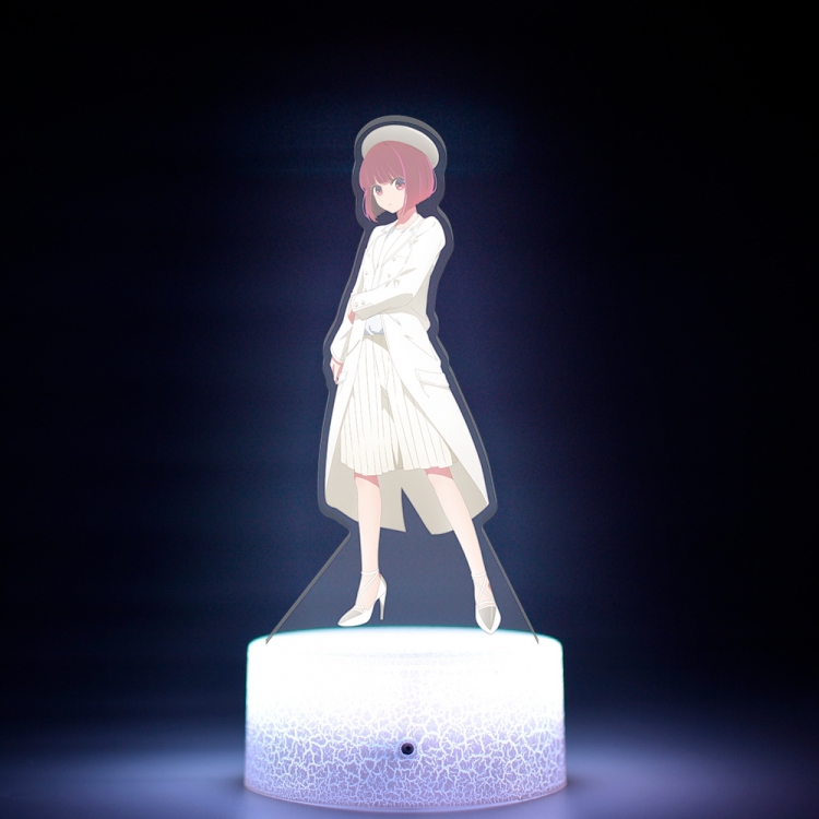 Oshi no ko Acrylic Night Light 16 Color-changing USB Interface Box Set 19X7X4CM white base