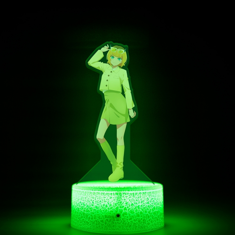 Oshi no ko Acrylic Night Light 16 Color-changing USB Interface Box Set 19X7X4CM white base