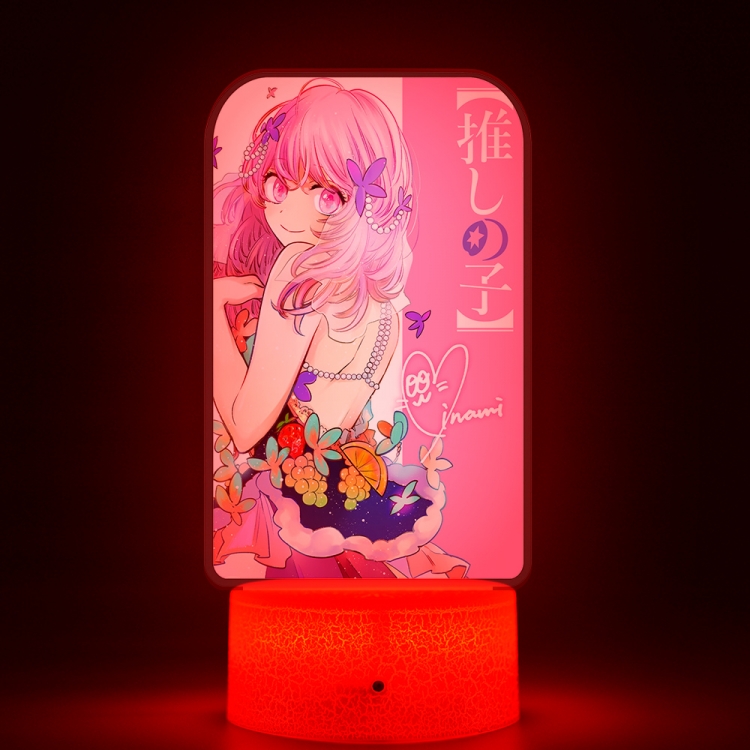 Oshi no ko Acrylic Night Light 16 Color-changing USB Interface Box Set 19X7X4CM white base