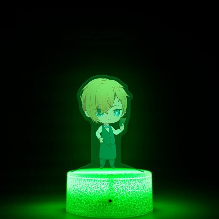 Oshi no ko Acrylic night light 16 kinds of color changing USB interface box 14X7X4CM white base