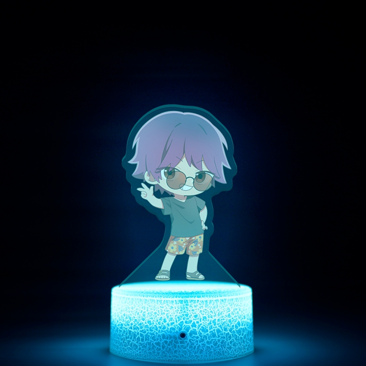 Oshi no ko q-version Acrylic night light 16 kinds of color changing USB interface box 14X7X4CM white base