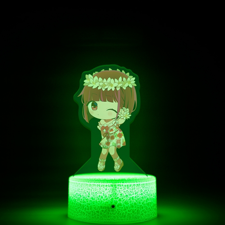 Oshi no ko q-version Acrylic night light 16 kinds of color changing USB interface box 14X7X4CM white base