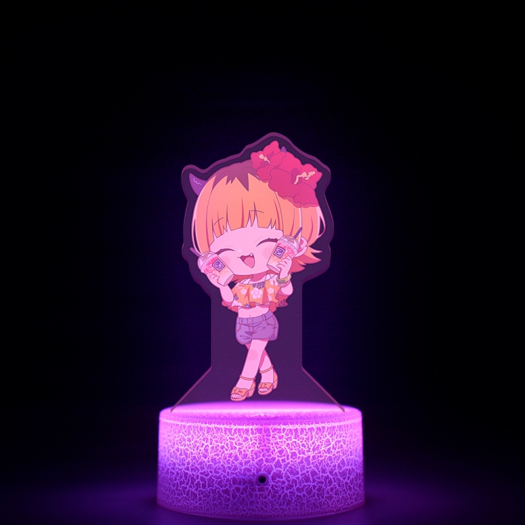 Oshi no ko q-version Acrylic night light 16 kinds of color changing USB interface box 14X7X4CM white base