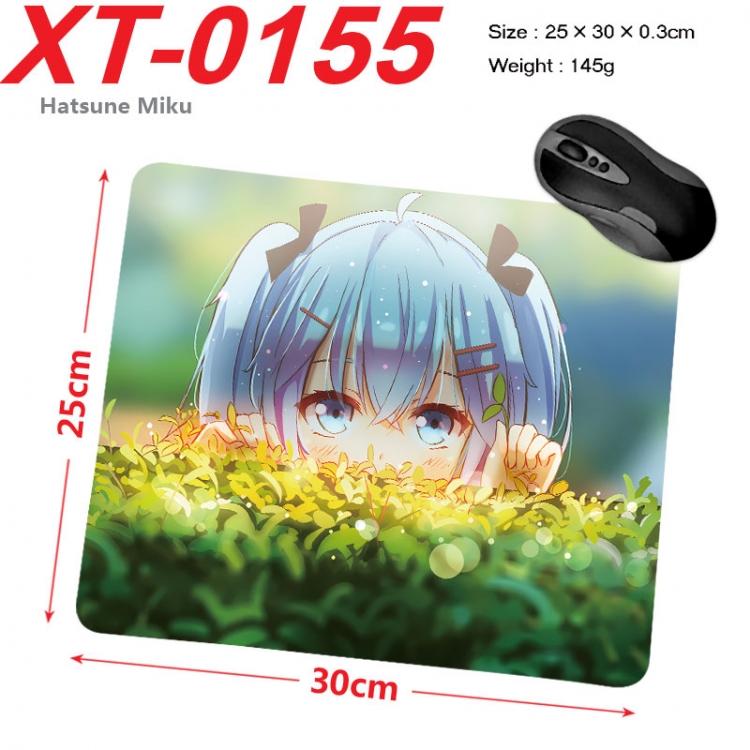 Hatsune Miku Anime peripheral new lock edge mouse pad 25X30cm  xt-0155