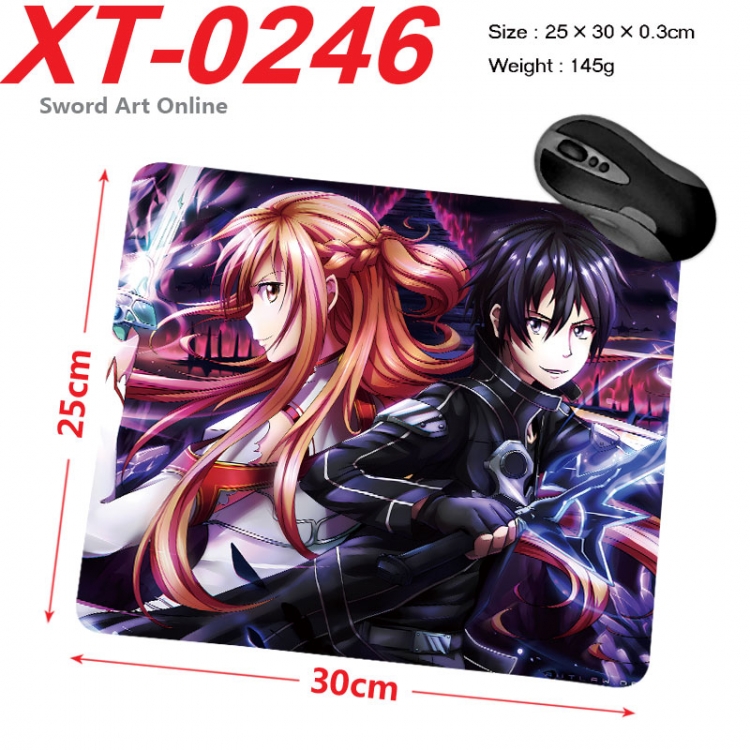 Sword Art Online Anime peripheral new lock edge mouse pad 25X30cm  xt-0246