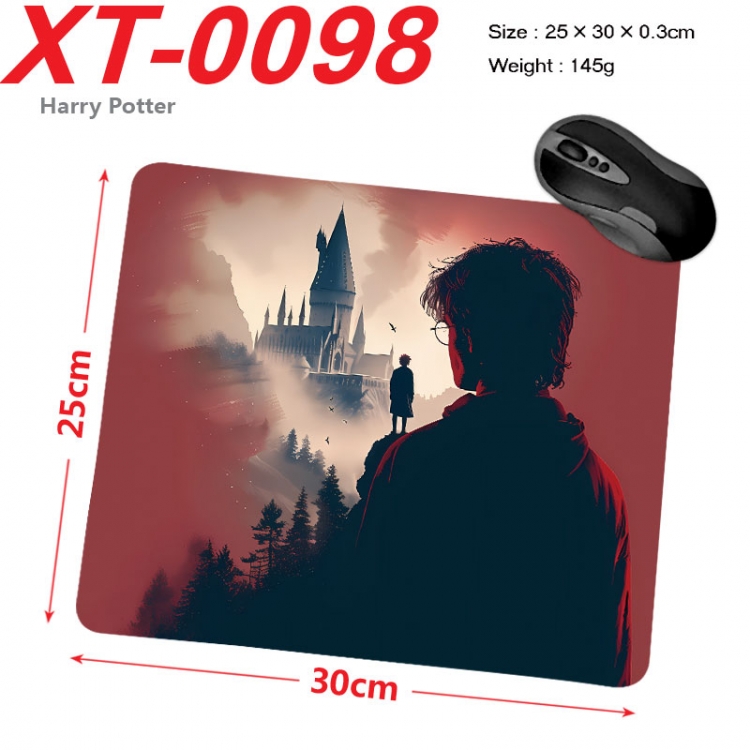 Harry Potter Anime peripheral new lock edge mouse pad 25X30cm xt-0098