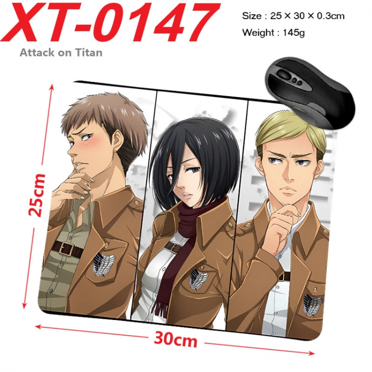 Shingeki no Kyojin Anime peripheral new lock edge mouse pad 25X30cm  xt-0147