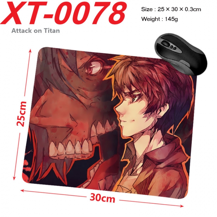 Shingeki no Kyojin Anime peripheral new lock edge mouse pad 25X30cm  xt-0078