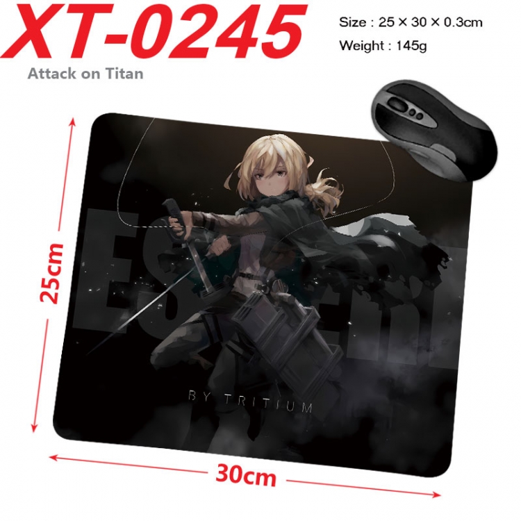 Shingeki no Kyojin Anime peripheral new lock edge mouse pad 25X30cm  xt-0245