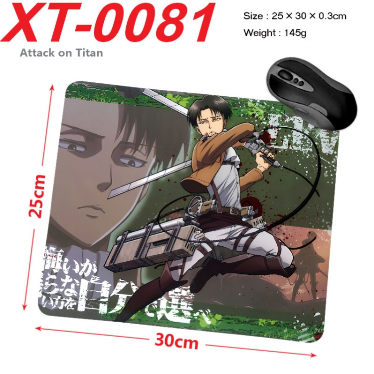 Shingeki no Kyojin Anime peripheral new lock edge mouse pad 25X30cm  xt-0081