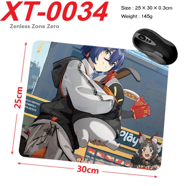 Zenless Zone Zero  Anime peripheral new lock edge mouse pad 25X30cm  xt-0034