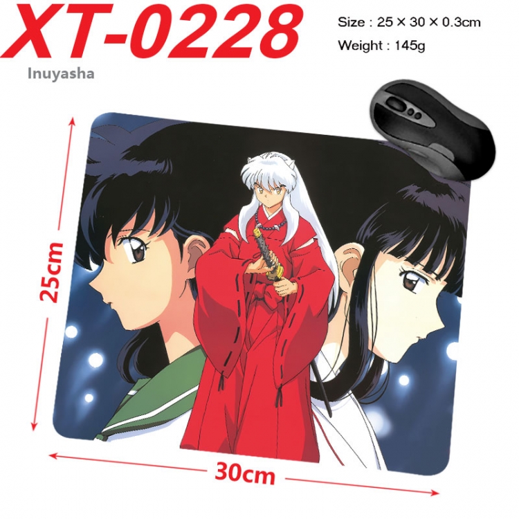 Inuyasha Anime peripheral new lock edge mouse pad 25X30cm xt-0228