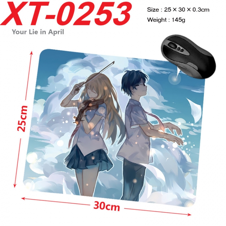 Your Lie in April  Anime peripheral new lock edge mouse pad 25X30cm  xt-0253