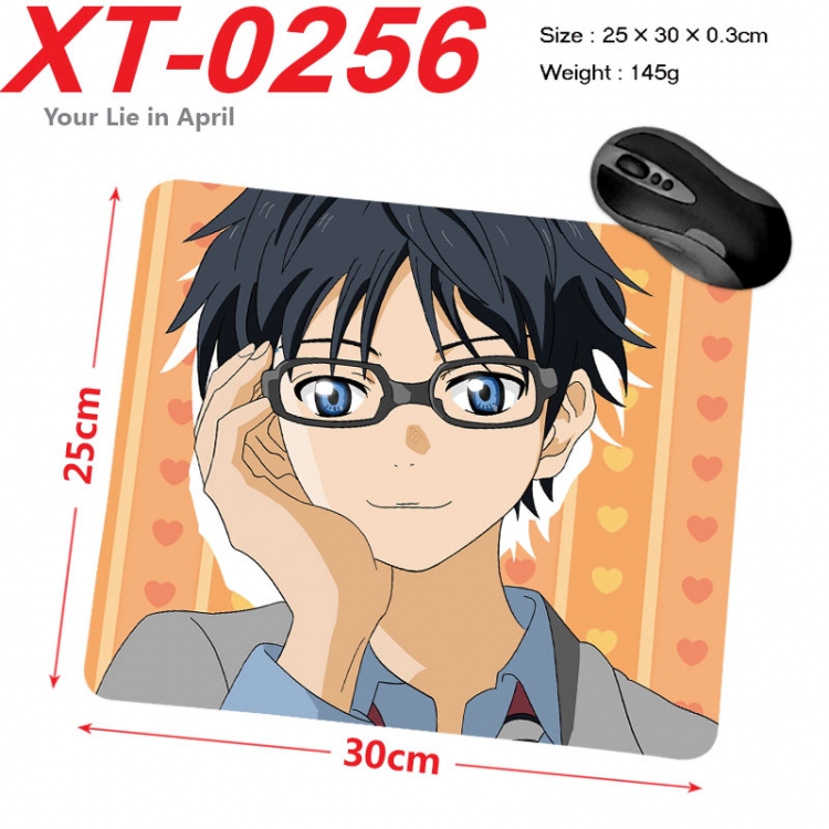 Your Lie in April  Anime peripheral new lock edge mouse pad 25X30cm xt-0256