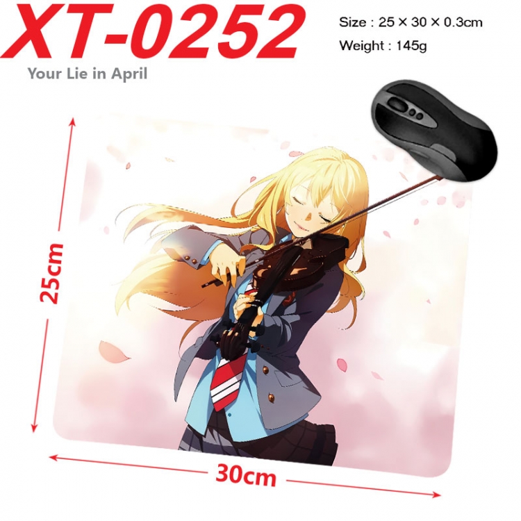 Your Lie in April  Anime peripheral new lock edge mouse pad 25X30cm  xt-0252