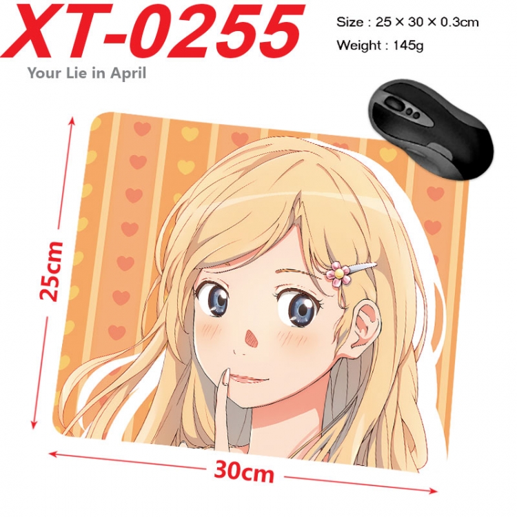 Your Lie in April  Anime peripheral new lock edge mouse pad 25X30cm  xt-0255