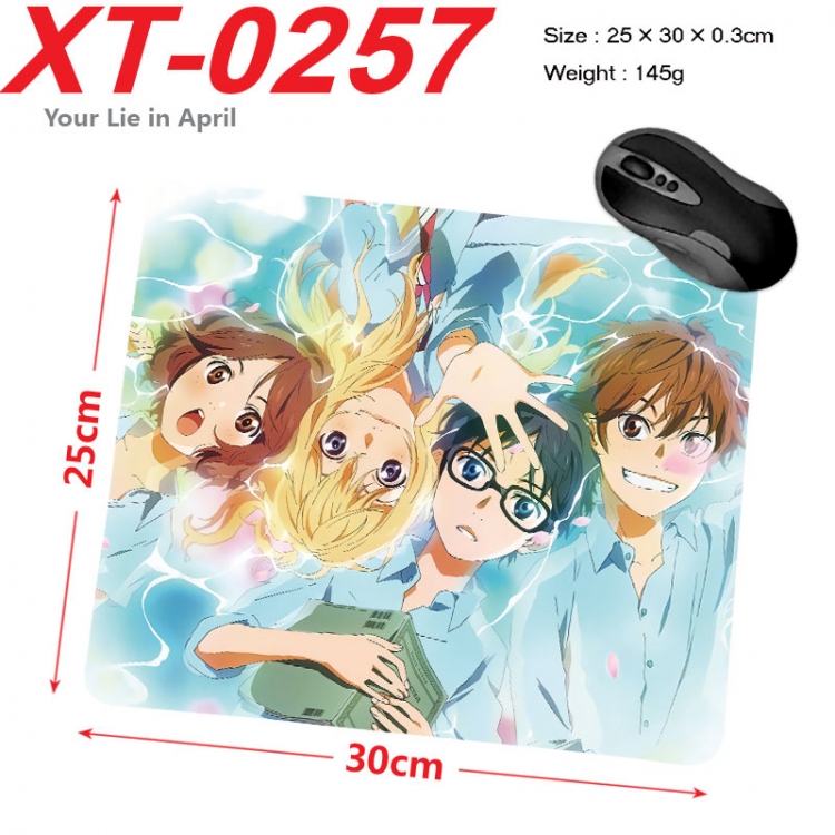 Your Lie in April  Anime peripheral new lock edge mouse pad 25X30cm xt-0257