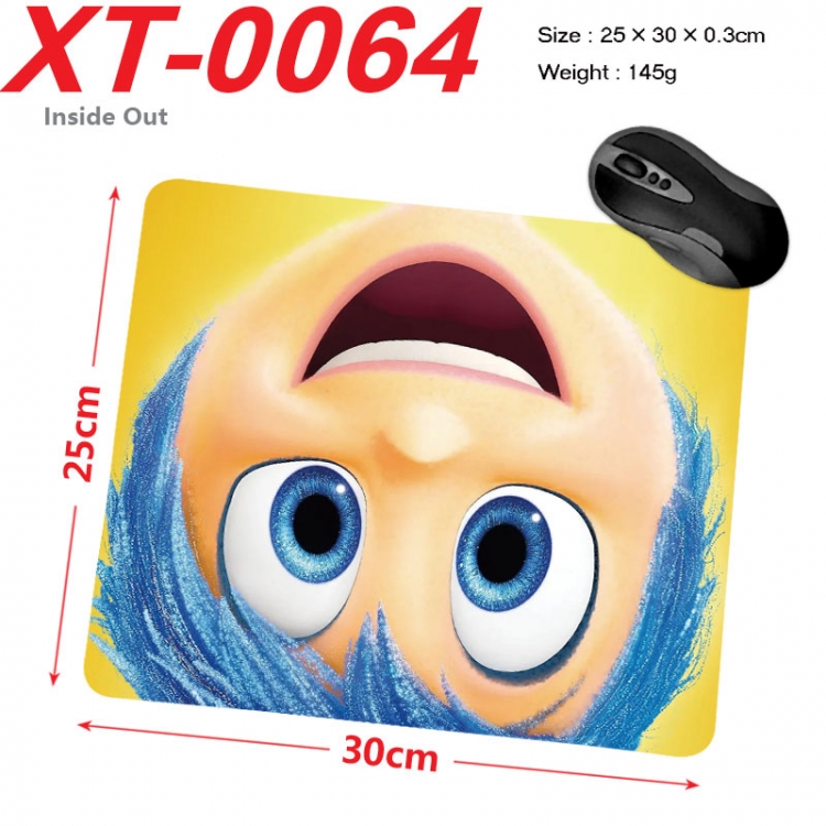 Inside Out Anime peripheral new lock edge mouse pad 25X30cm xt-0064