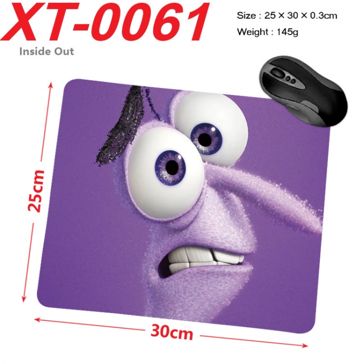 Inside Out Anime peripheral new lock edge mouse pad 25X30cm xt-0061