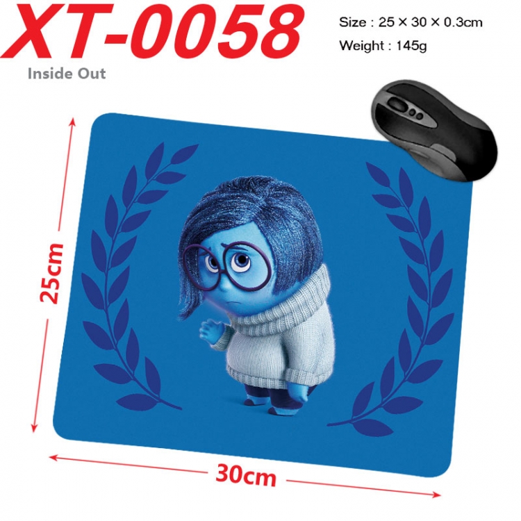 Inside Out Anime peripheral new lock edge mouse pad 25X30cm xt-0058