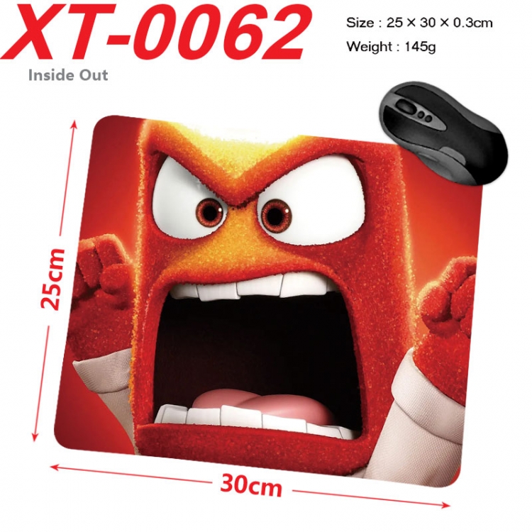 Inside Out Anime peripheral new lock edge mouse pad 25X30cm xt-0062