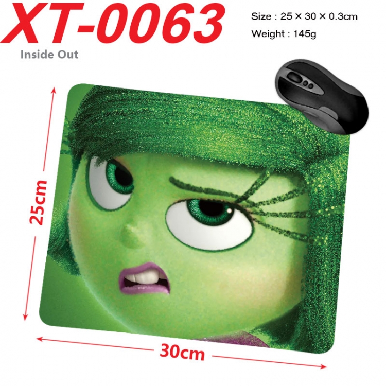 Inside Out Anime peripheral new lock edge mouse pad 25X30cm xt-0063