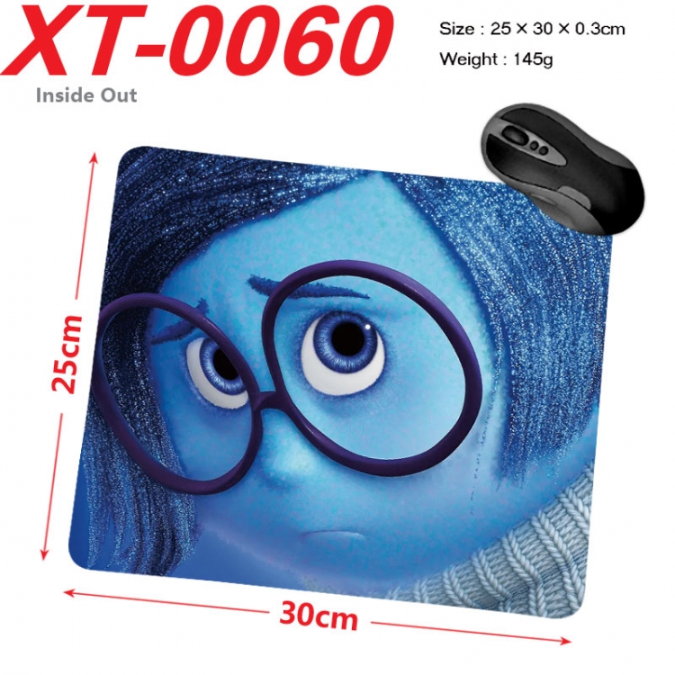 Inside Out Anime peripheral new lock edge mouse pad 25X30cm xt-0060