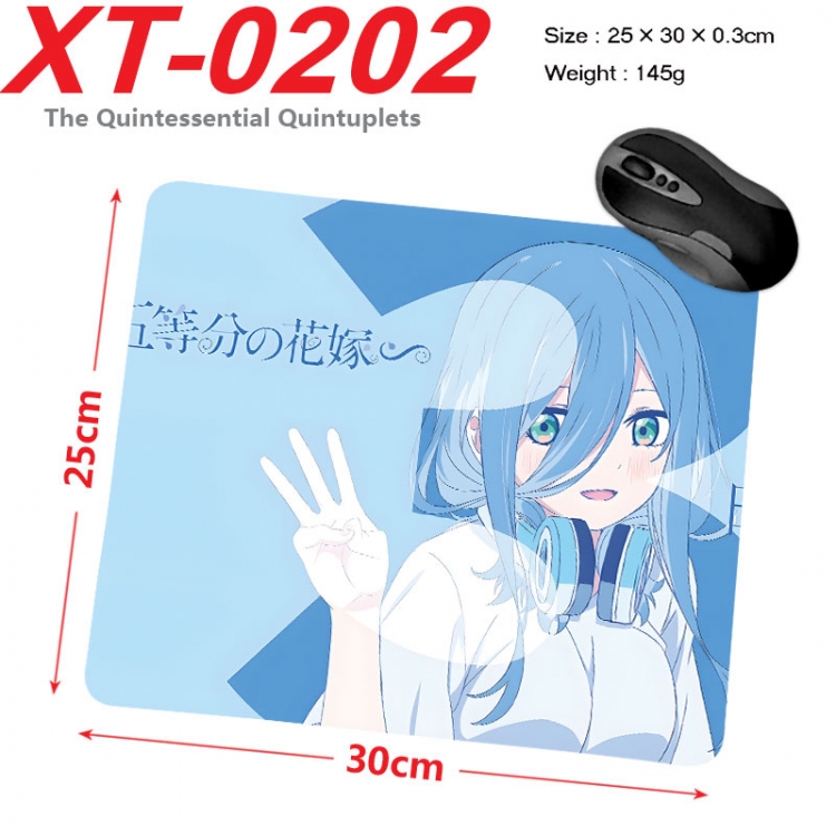 The Quintessential Quintuplets double plug Anime peripheral new lock edge mouse pad 25X30cm xt-0202