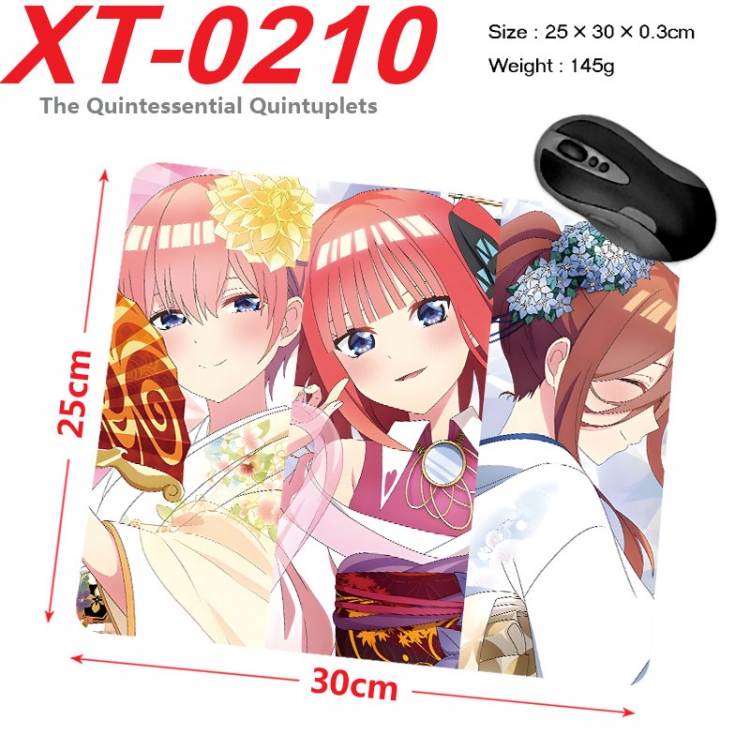 The Quintessential Quintuplets double plug Anime peripheral new lock edge mouse pad 25X30cm  xt-0210