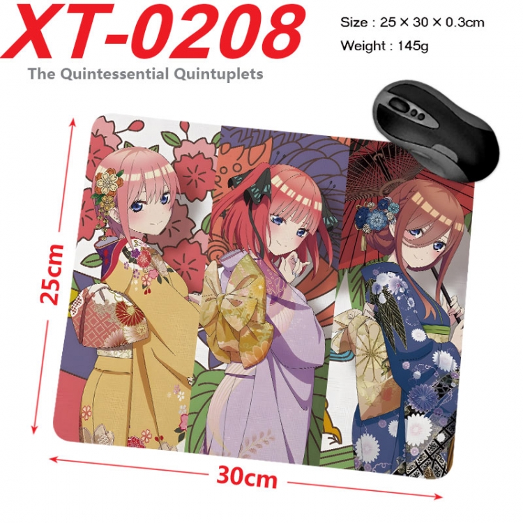 The Quintessential Quintuplets double plug Anime peripheral new lock edge mouse pad 25X30cm xt-0208