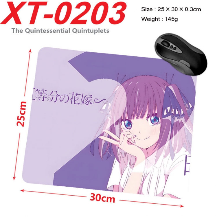 The Quintessential Quintuplets double plug Anime peripheral new lock edge mouse pad 25X30cm  xt-0203