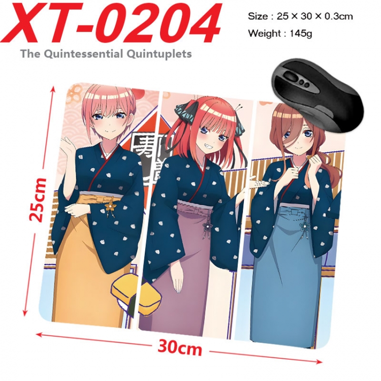 The Quintessential Quintuplets double plug Anime peripheral new lock edge mouse pad 25X30cm  xt-0204