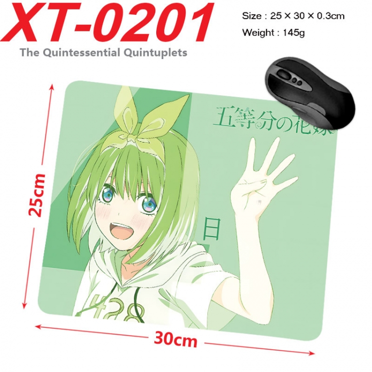 The Quintessential Quintuplets double plug Anime peripheral new lock edge mouse pad 25X30cm  xt-0201