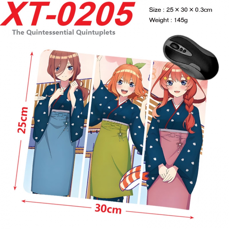 The Quintessential Quintuplets double plug Anime peripheral new lock edge mouse pad 25X30cm  xt-0205