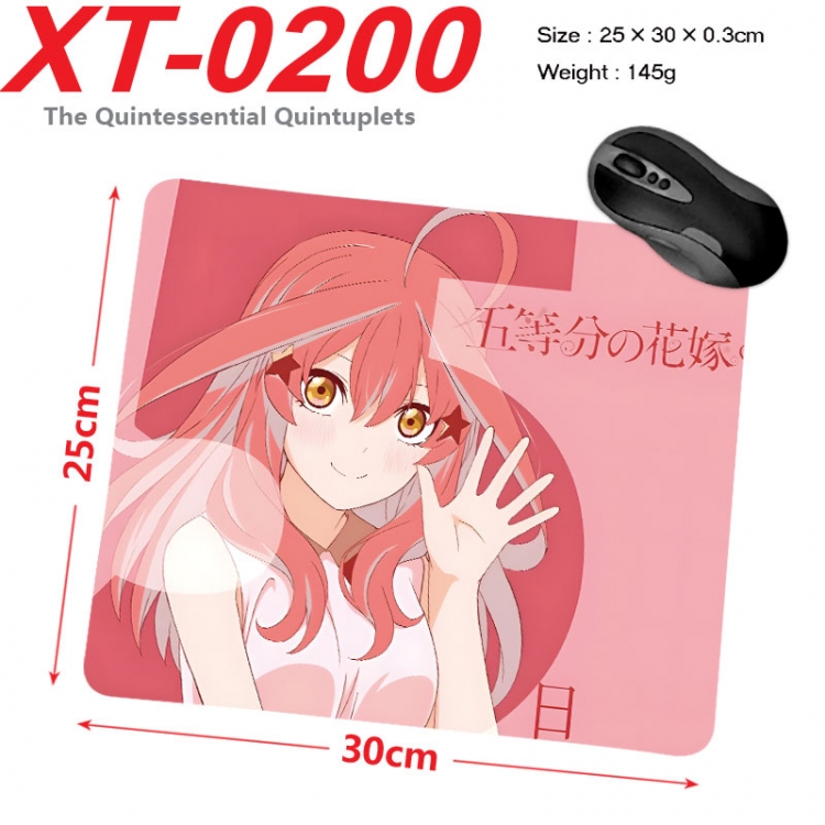 The Quintessential Quintuplets double plug Anime peripheral new lock edge mouse pad 25X30cm xt-0200